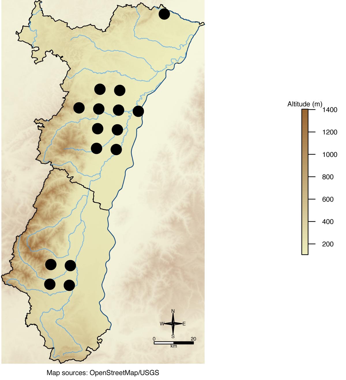 Carte de répartition en Alsace